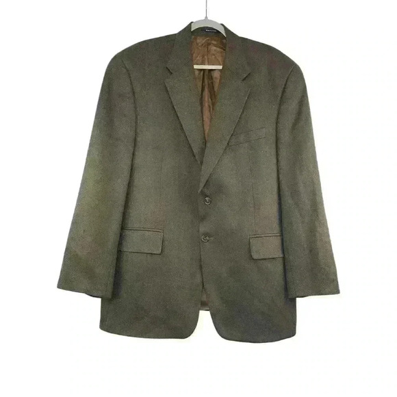 Chaps Ralph Lauren Blazer Men's 44 R Brown Plaid Wool Vintage Adult - Picture 1 of 9